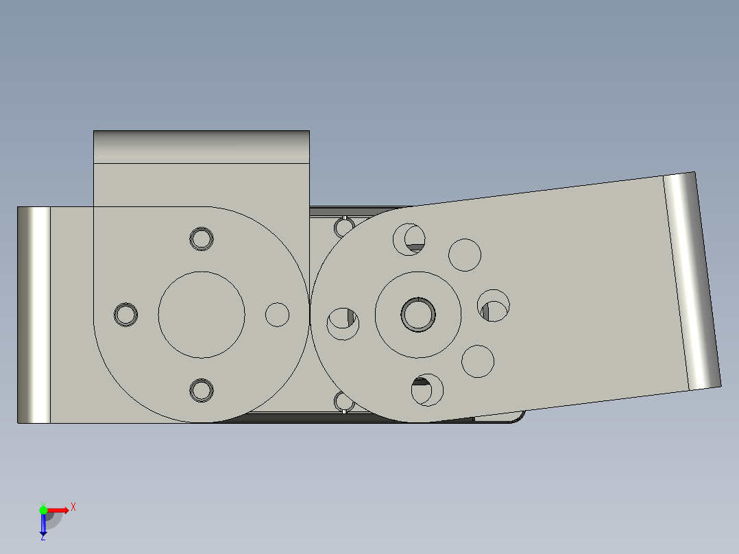 rds3115-3d舵机云台俯视图