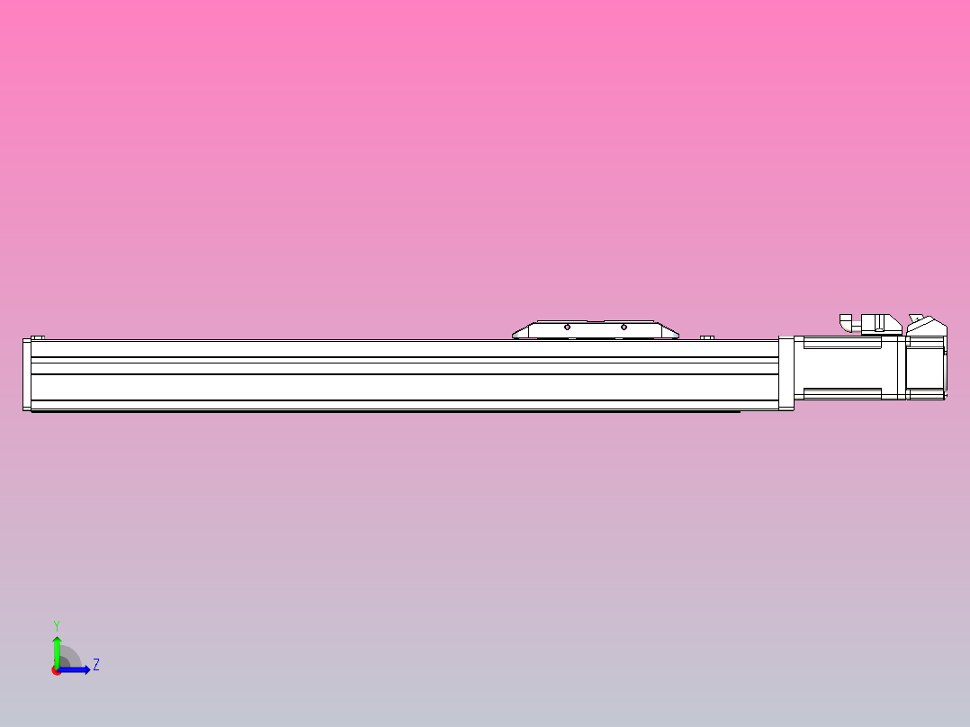 滚珠丝杠直线轴带导轨全封闭TPA-HCR-50S-1210C-L260-M-C-P10-N3左视图