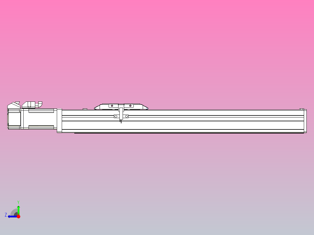 滚珠丝杠直线轴带导轨全封闭TPA-HCR-50S-1210C-L260-M-C-P10-N3右视图