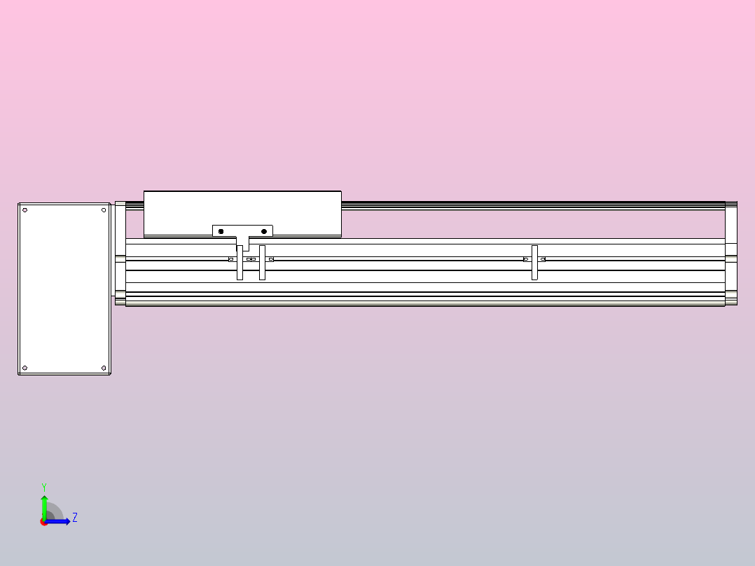 MTB22M标准皮带滑台[MTB22M-L40-350-RD-P75-C3]左视图