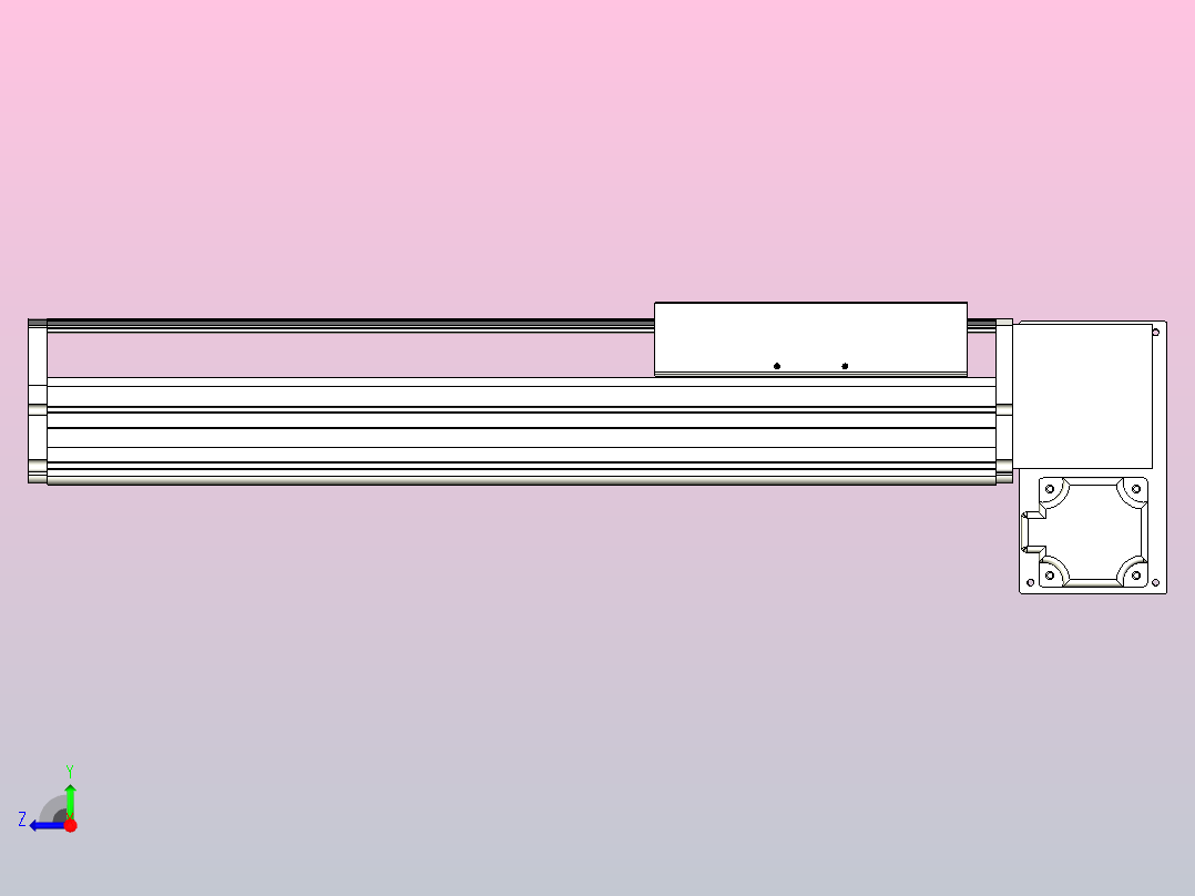 MTB22M标准皮带滑台[MTB22M-L40-350-RD-P75-C3]右视图