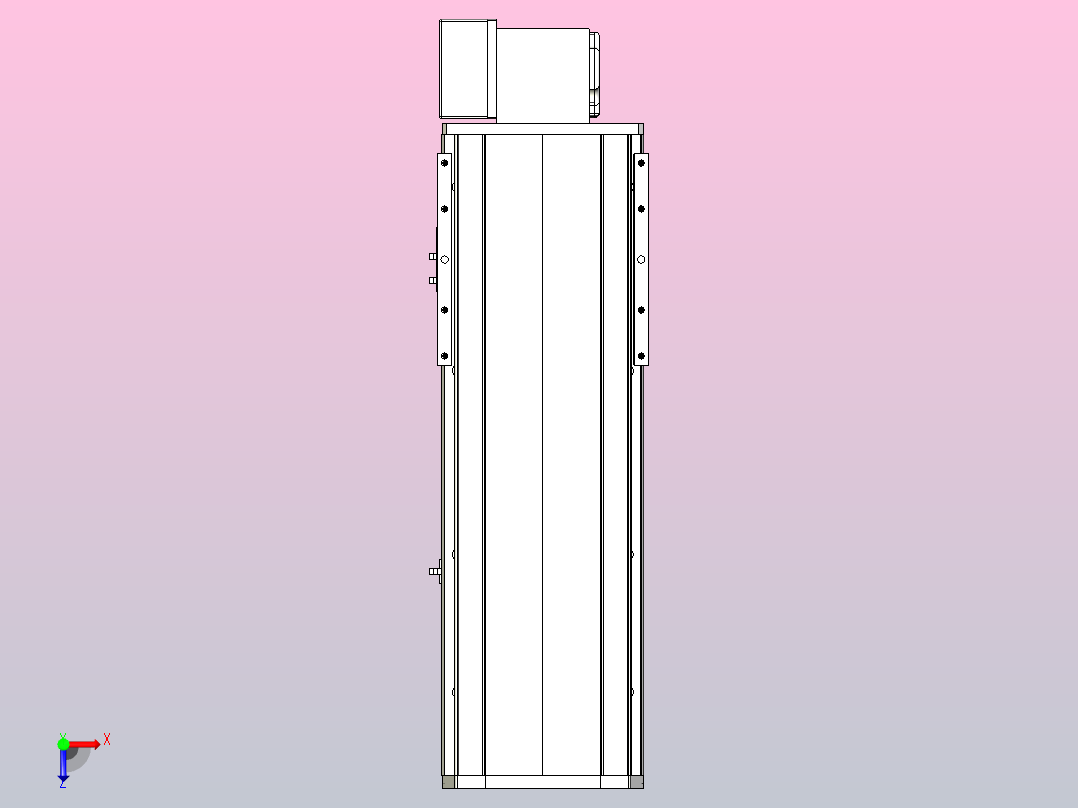 MTB22M标准皮带滑台[MTB22M-L40-350-RD-P75-C3]俯视图