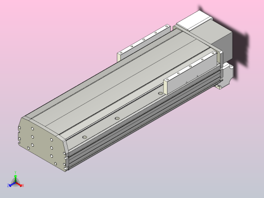 MTB22M标准皮带滑台[MTB22M-L40-350-RD-P75-C3]正等轴测缩略图