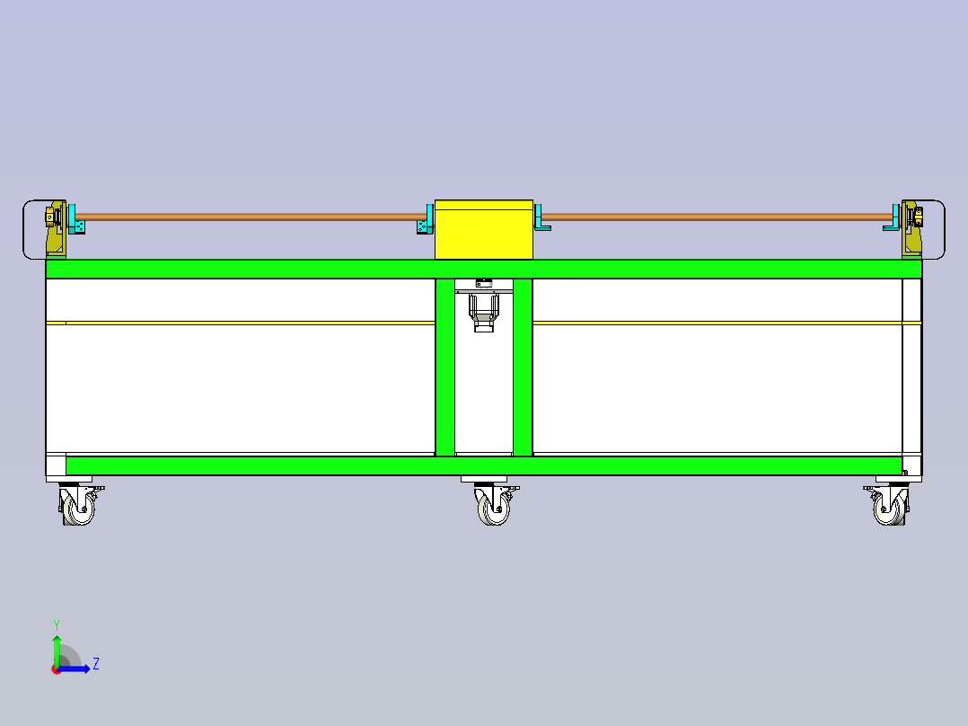 自动旋转烧烤机器左视图