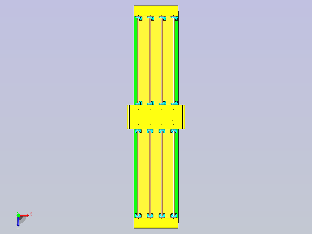自动旋转烧烤机器俯视图