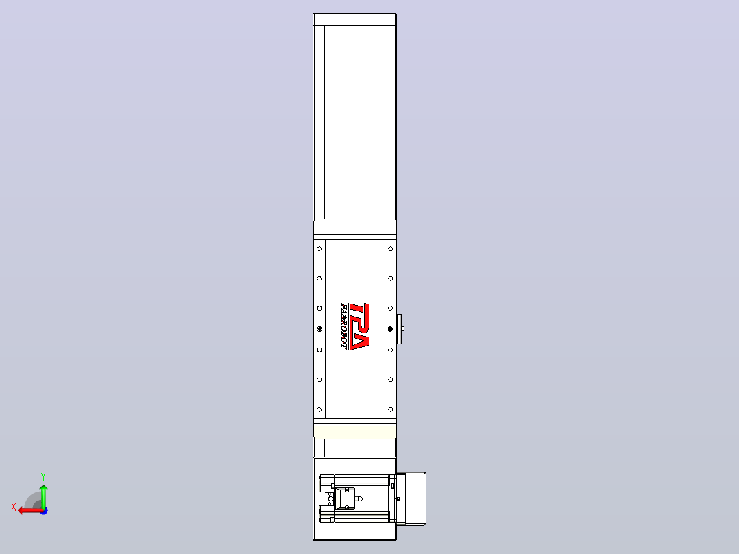 伺服电机集成皮带传动直线执行器TPA-OCB-140-256-L150-RU-P75-N3后视图