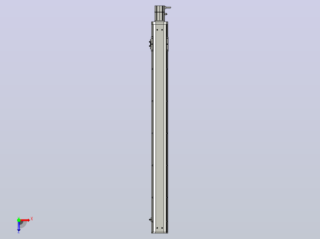 SYS12-BC-1050-200W滚珠花健、支撑座、滚珠丝杠、交叉导轨、直线模组.STEP俯视图