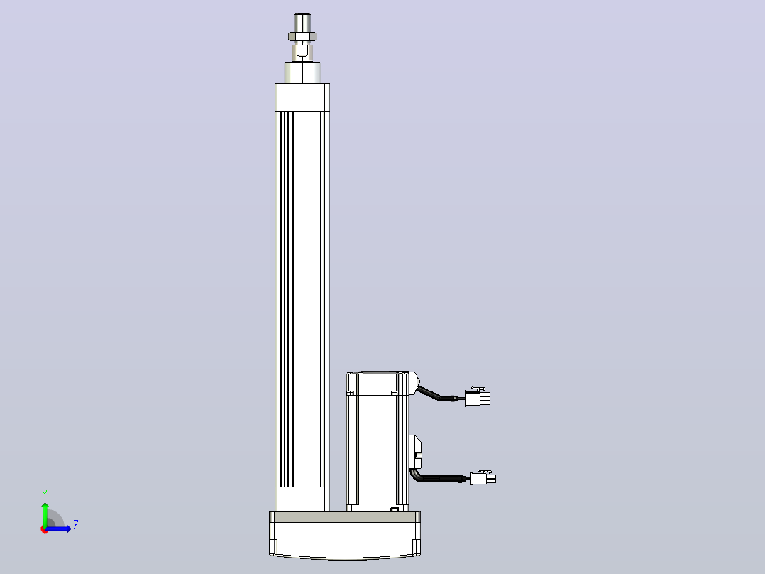 轻载电动缸TPA-ESR40-1210C-L250-MR-W-P40-C3左视图
