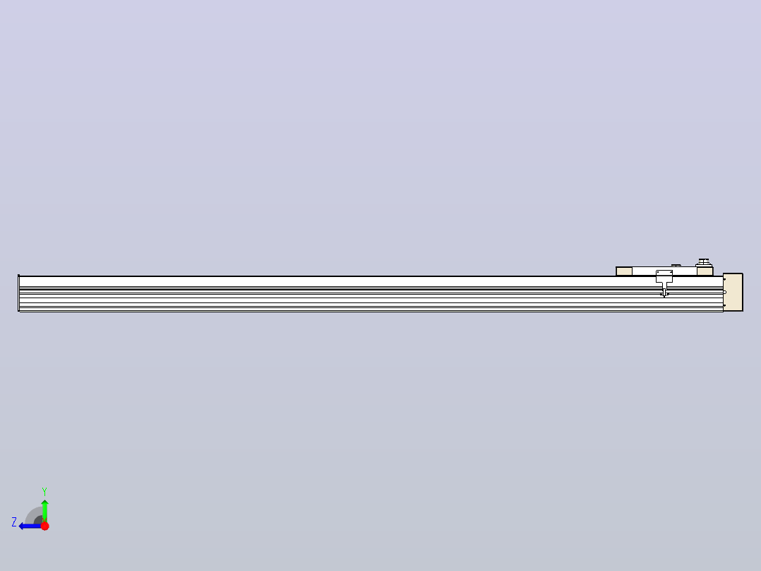 滚珠丝杠直线轴带导轨全封闭TPA-HCR-220D-3210C-L1800-MR-Y-P1K-N3右视图