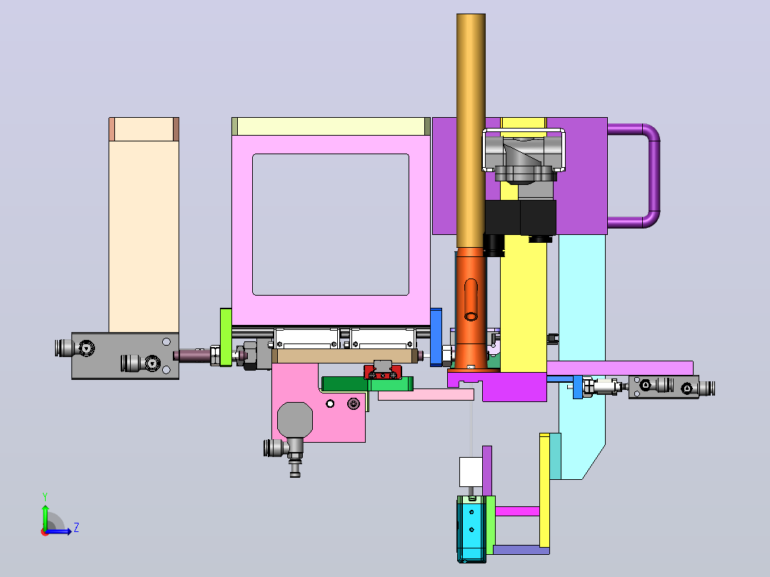 多用性拨料机构左视图