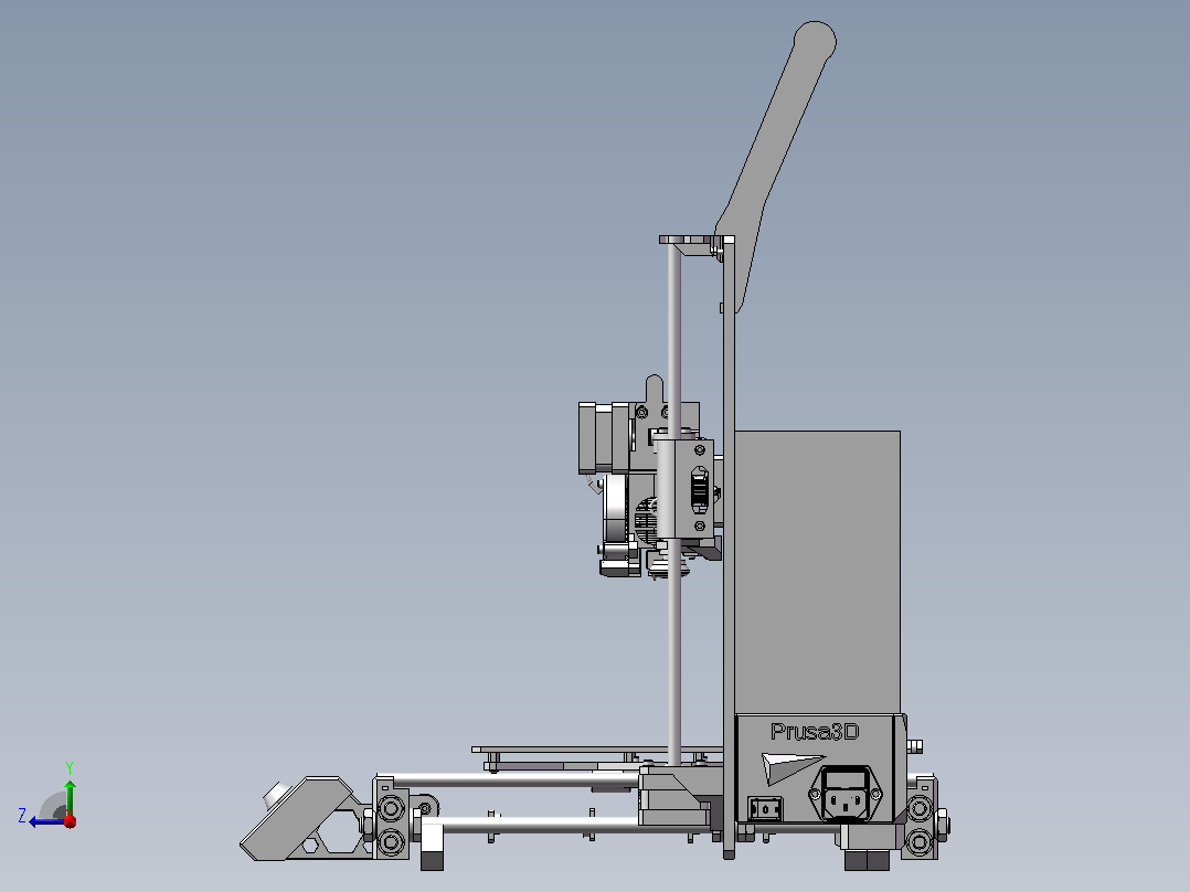 rusa-i3-mk2-3d打印机右视图