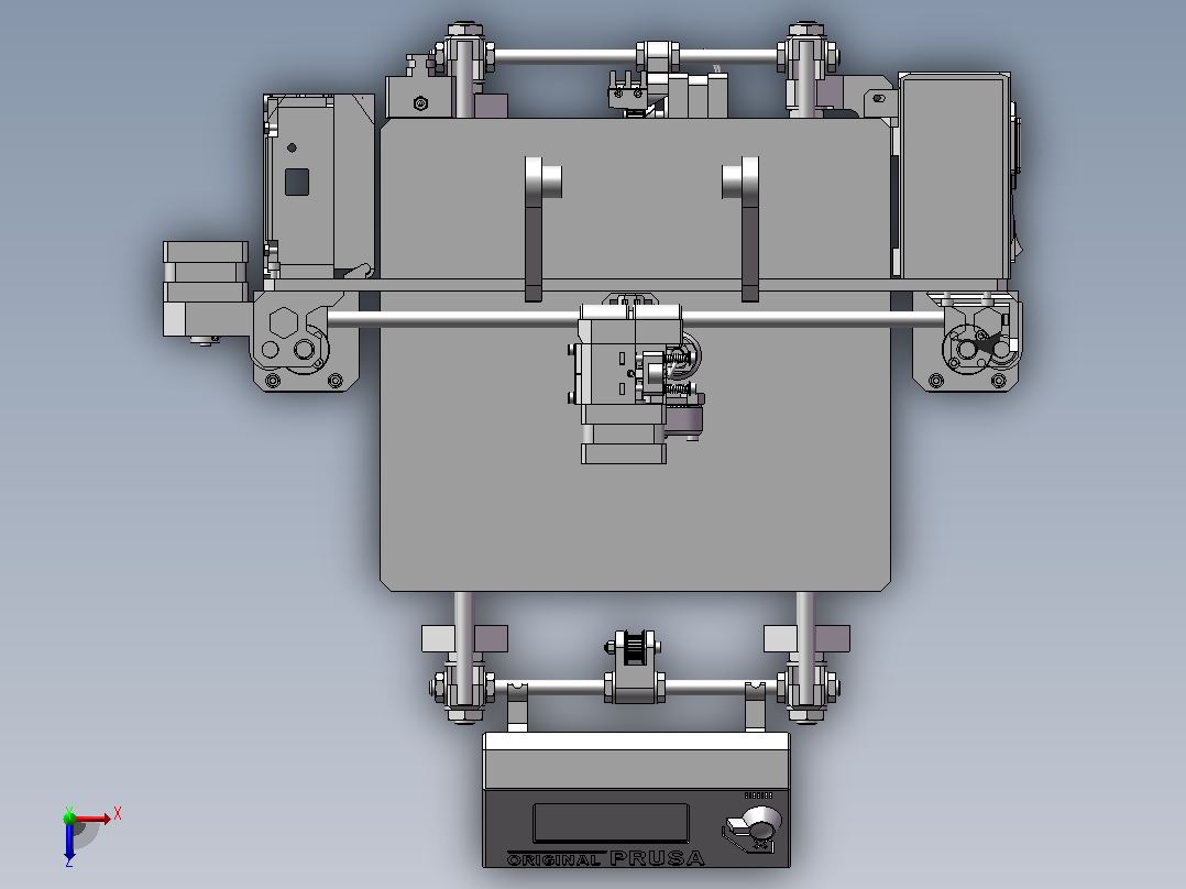 rusa-i3-mk2-3d打印机俯视图