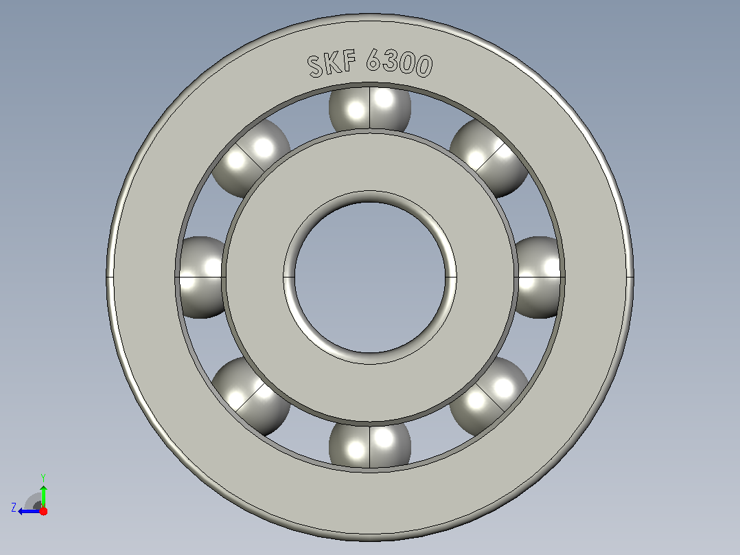 10毫米轴承SKF 6300 (RS 286-8145)右视图