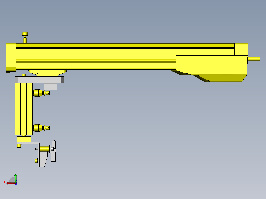 输送机上的工件方向转换后视图