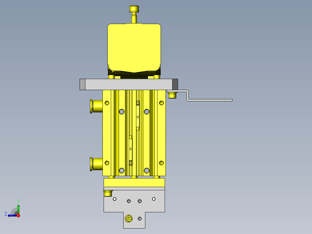 输送机上的工件方向转换右视图