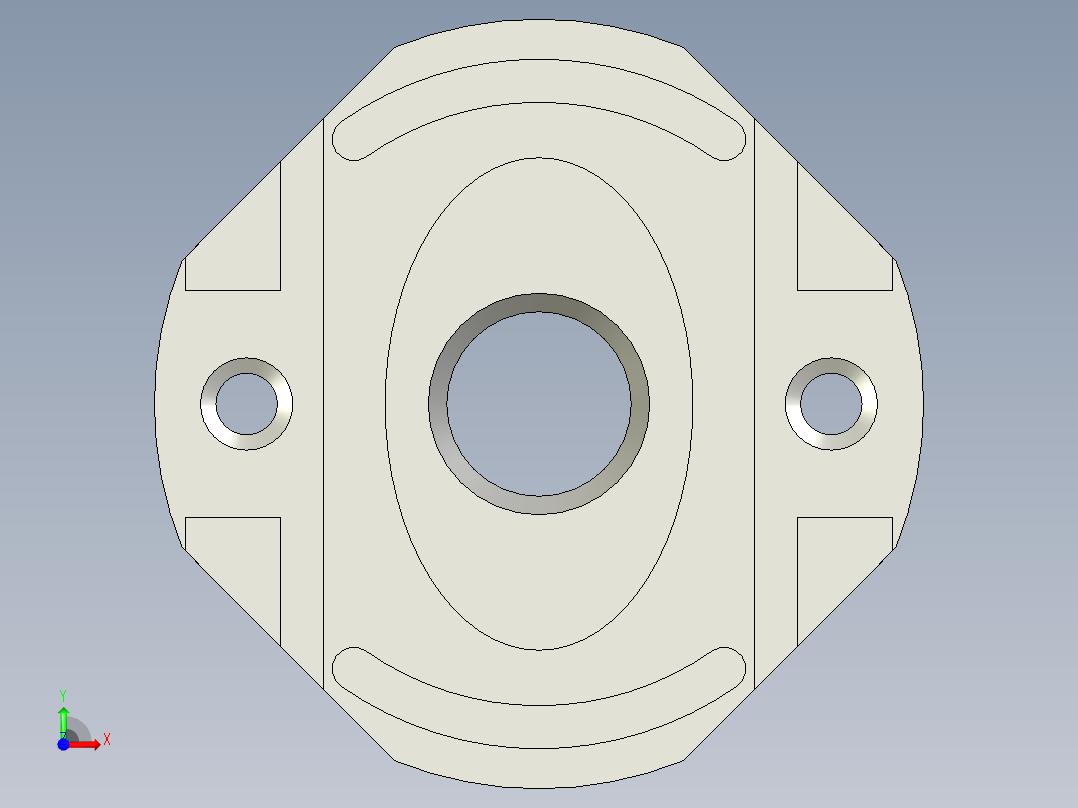 典型零件的数控编程及加工仿真（cad+ug+说明书）前视图