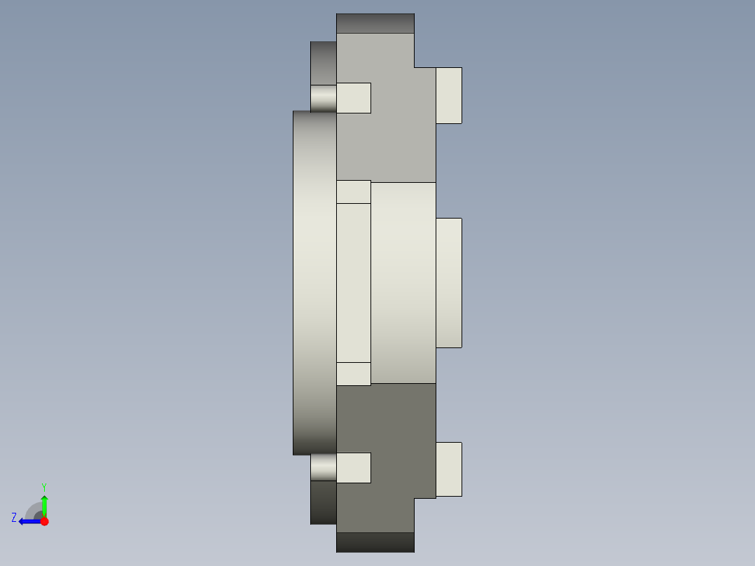 典型零件的数控编程及加工仿真（cad+ug+说明书）右视图