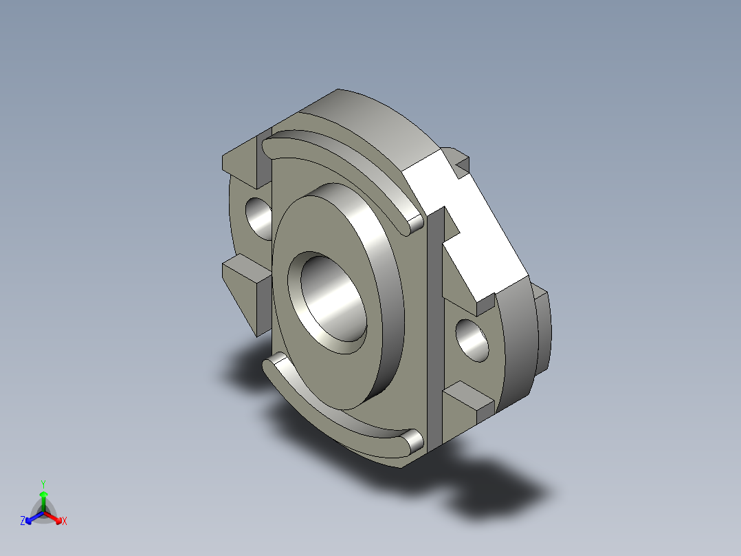 典型零件的数控编程及加工仿真（cad+ug+说明书）正等轴测图