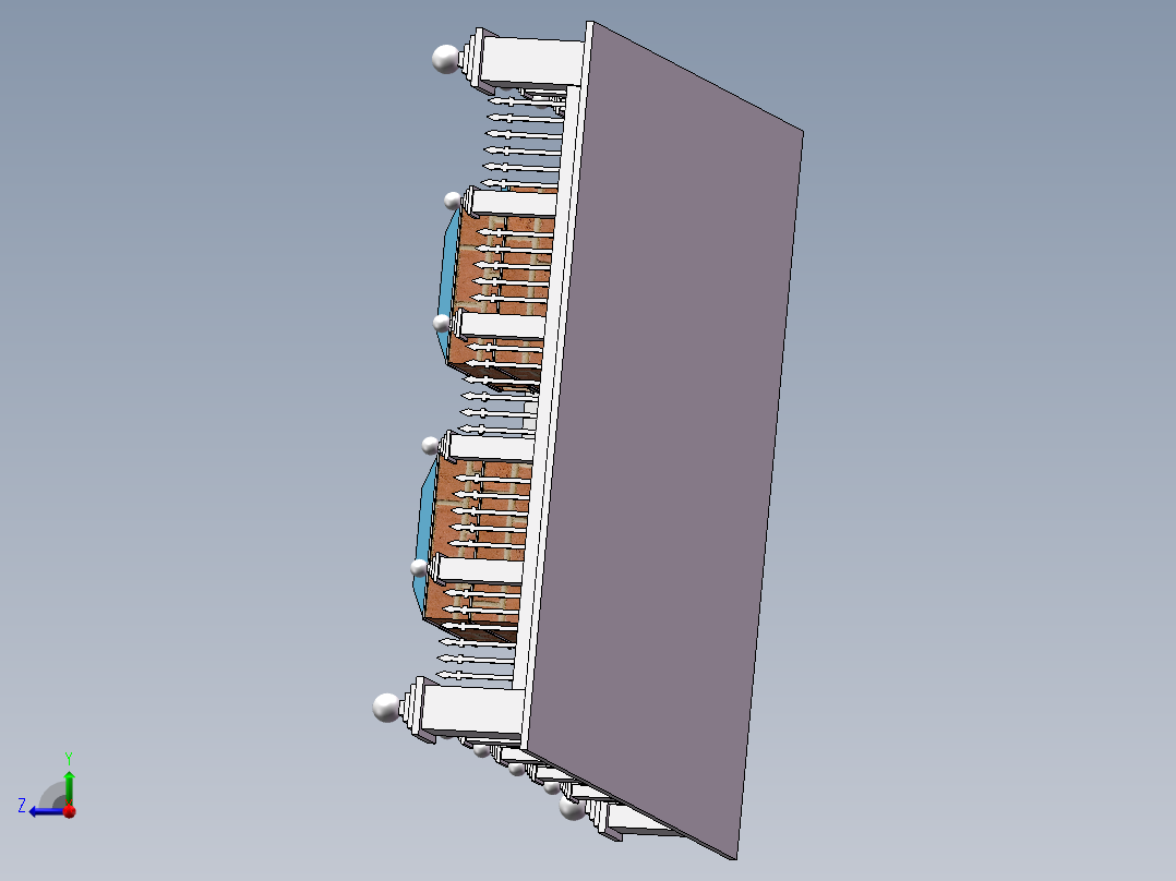 双幢别墅庭院右视图