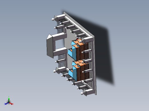 双幢别墅庭院正等轴测缩略图