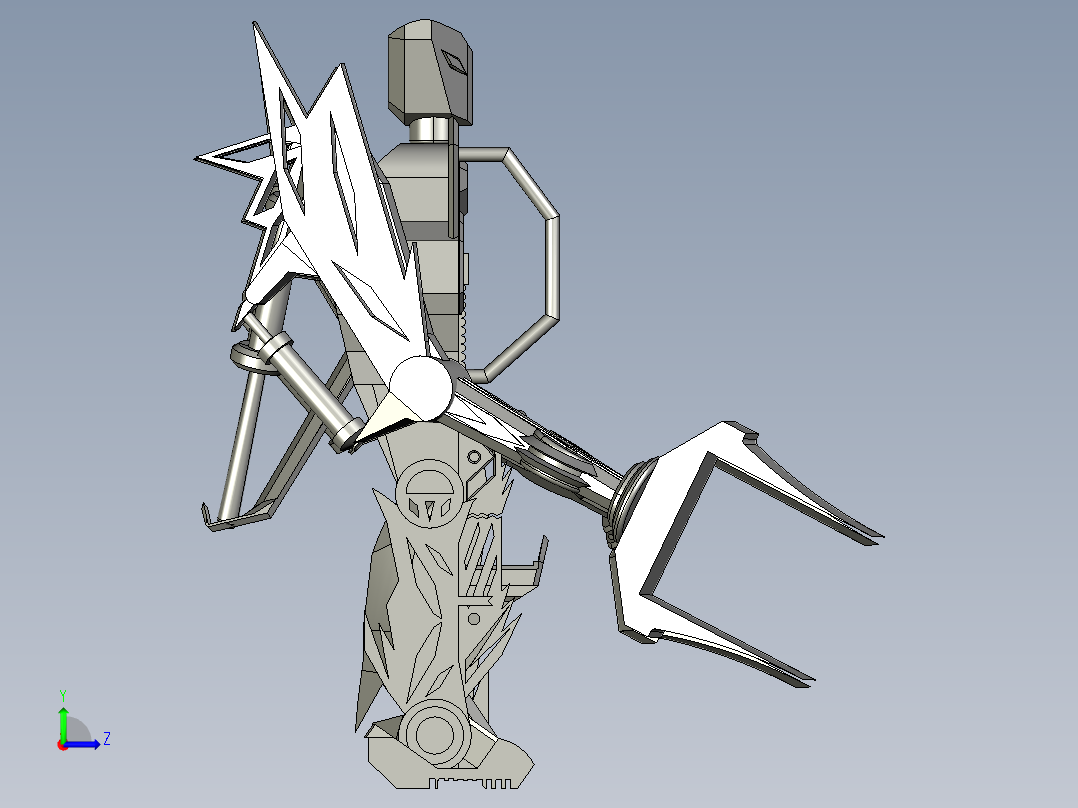 Loader机器人造型3D数模图纸 STP格式左视图