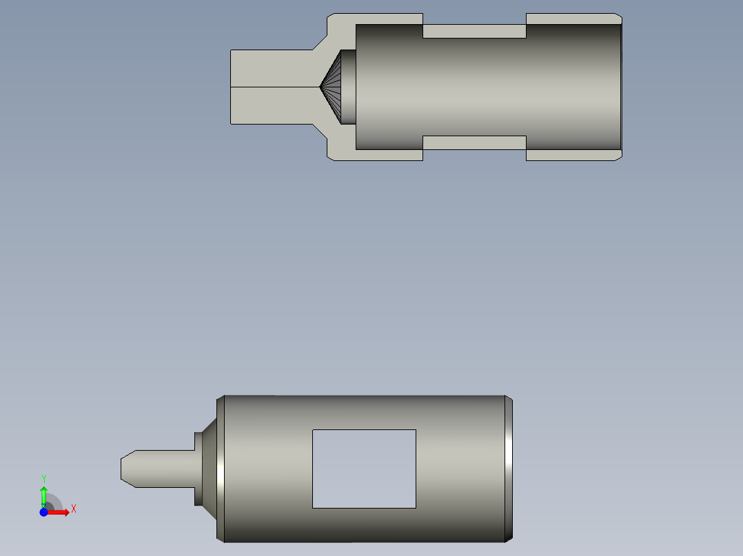 高频电磁阀转轴前视图