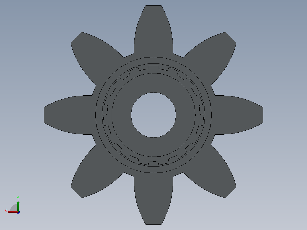 锥齿轮设计后视图