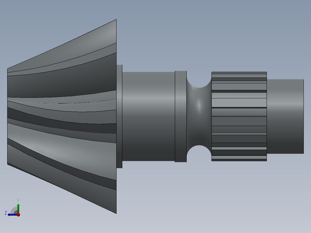 锥齿轮设计右视图