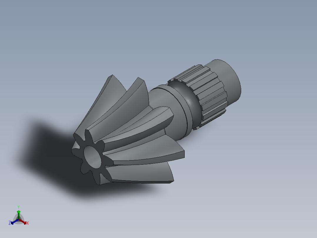 锥齿轮设计正等轴测图