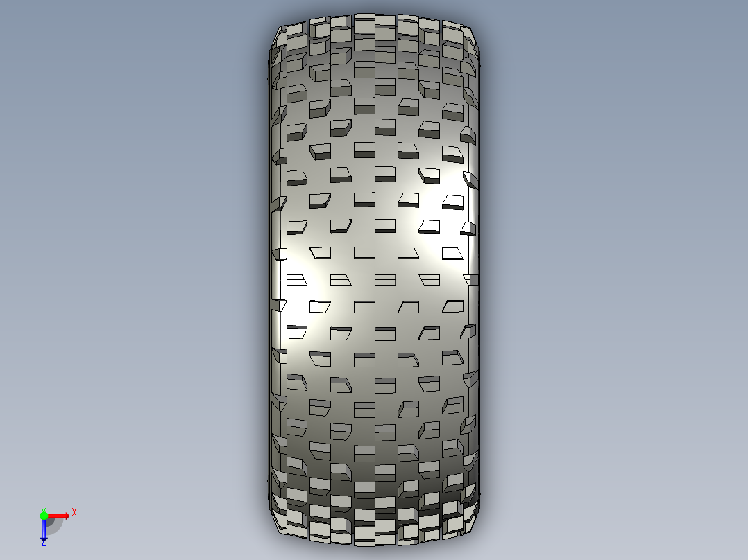 SOLIDWORKS 轮胎3D模型俯视图