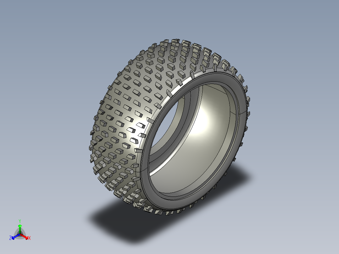 SOLIDWORKS 轮胎3D模型正等轴测图
