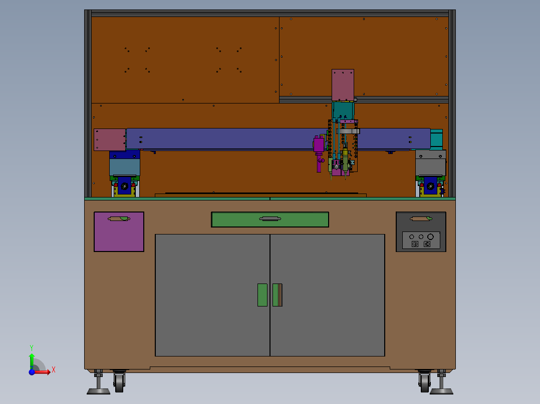 全自动三轴点胶机（STEP）前视图