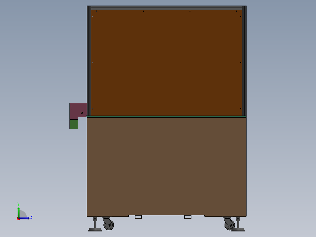 全自动三轴点胶机（STEP）左视图