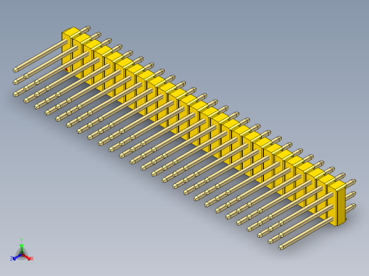 彩色公头100mil（2.54mm）系列-DS1021_yellow_3x26p_100mil_Type5_rev1.0