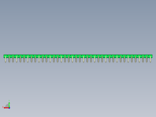 彩色公排针 100mil 2.54mm 系列-DS1022_green_1x40p_100mil_TypeD_rev1.0后视缩略图