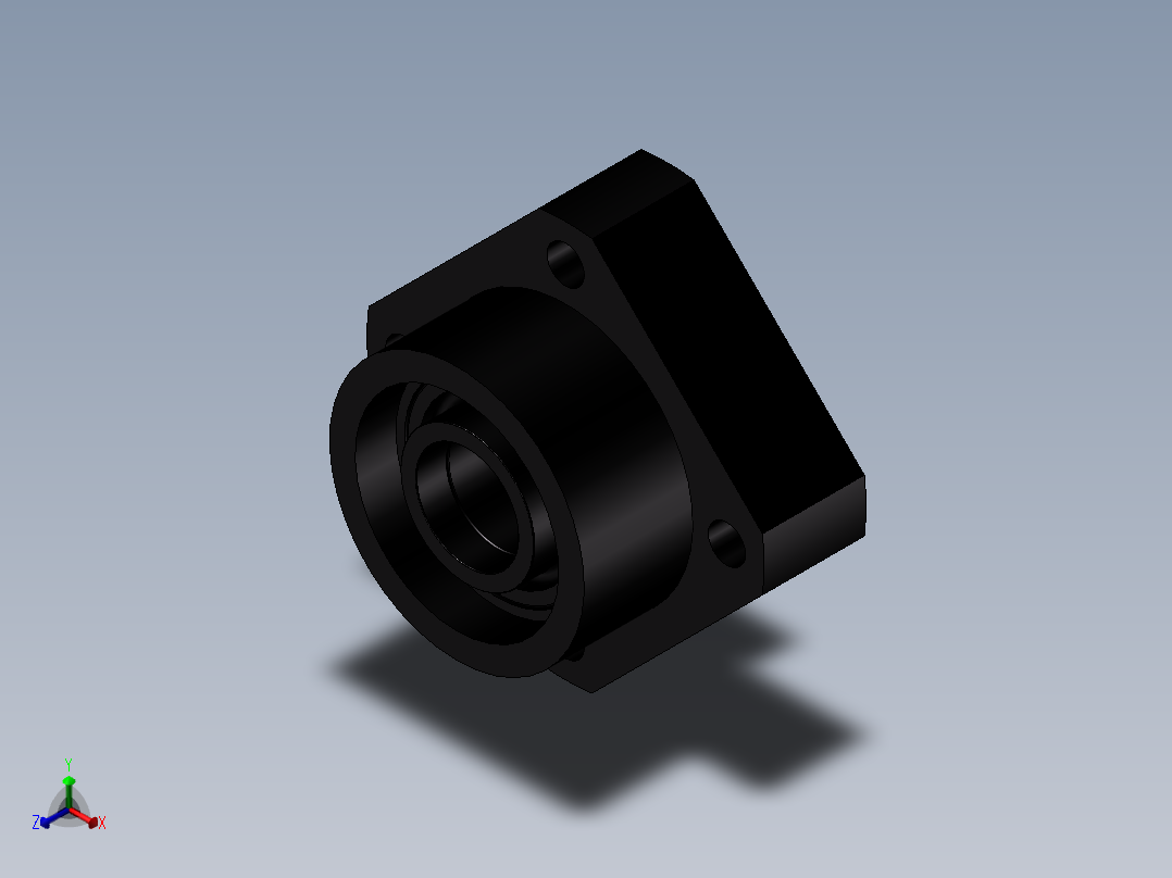 丝杆固定侧LEB01-30正等轴测图