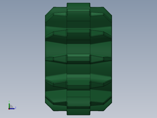 32270 Green Technic Gear 12 Tooth Double Bevel.SLDPRT左视缩略图