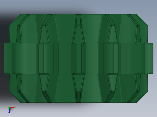 32270 Green Technic Gear 12 Tooth Double Bevel.SLDPRT俯视缩略图