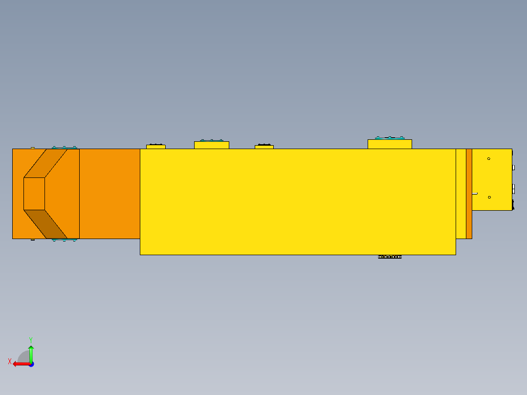 食品油炸机三维模型后视图