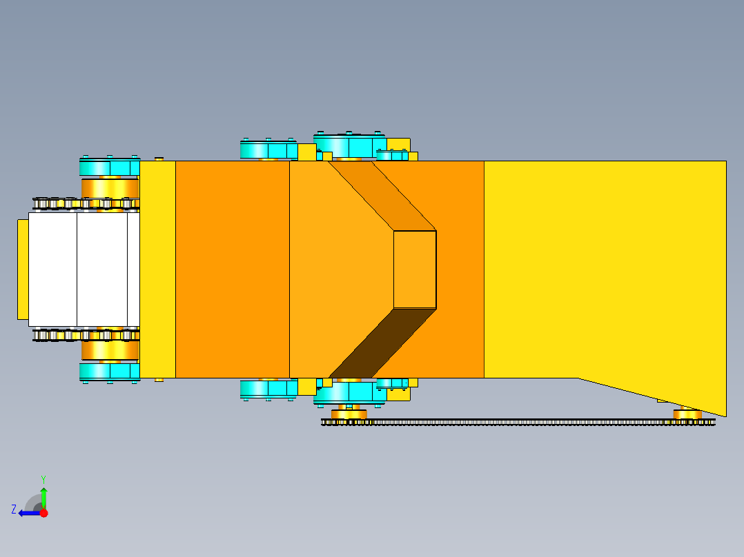 食品油炸机三维模型右视图
