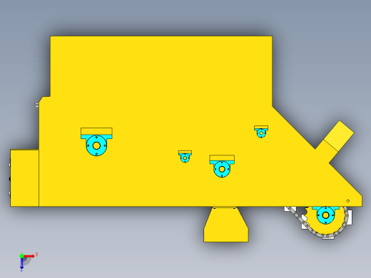 食品油炸机三维模型俯视缩略图