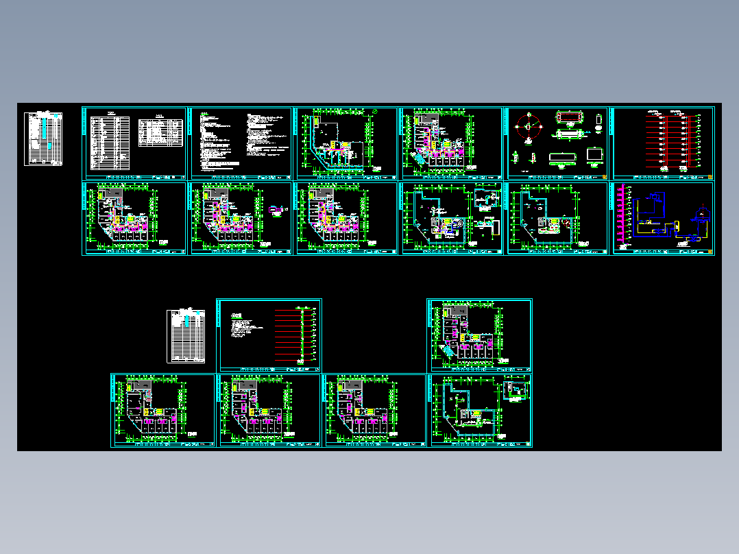 某宾馆中央空调和卫生热水全套施工图