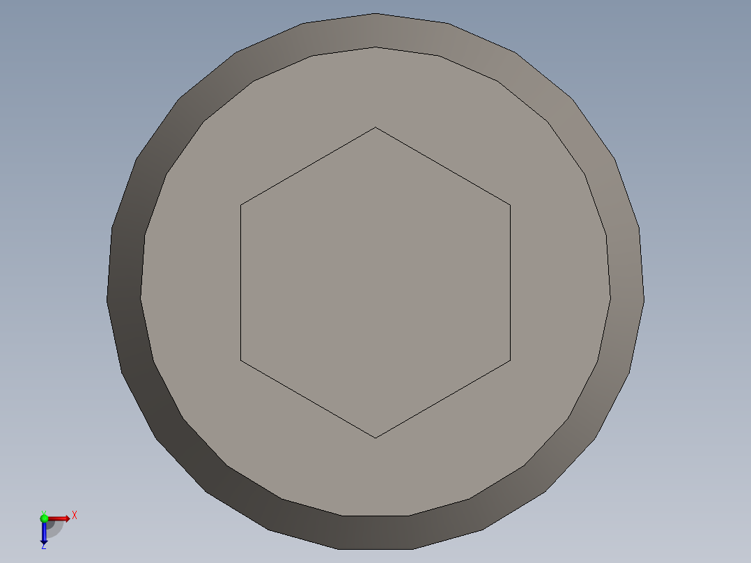 螺钉 GBT70.1 M10X25俯视图