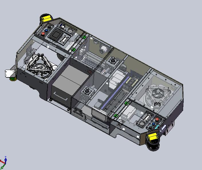 万向行驶双舵轮驱动潜伏式AGV
