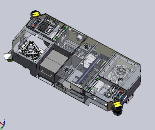 万向行驶双舵轮驱动潜伏式AGV