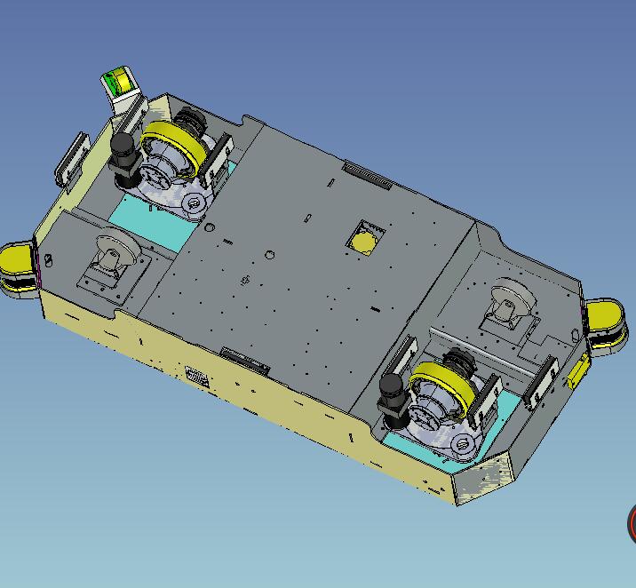 万向行驶双舵轮驱动潜伏式AGV
