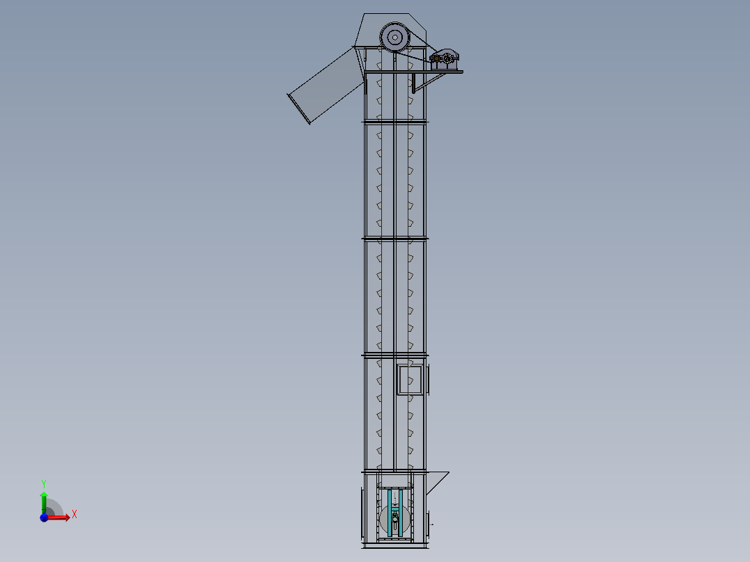 D160皮带斗式提升机 240+24.4.19+002前视图