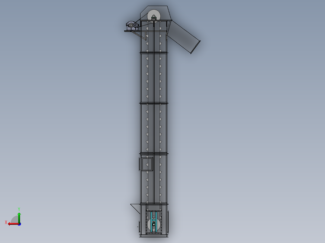 D160皮带斗式提升机 240+24.4.19+002后视图