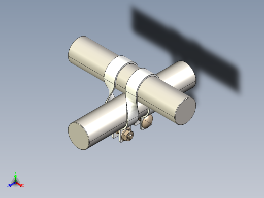 用于连接温室零件的支架正等轴测缩略图