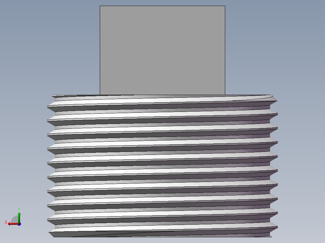 四角塞头 DN20后视图
